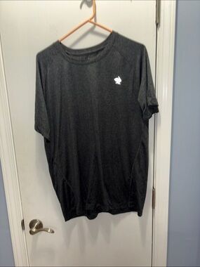 Rabbit running Men's Charcoal Performance T-Shirt with Small Logo size xl